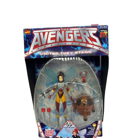 Avengers United They Stand Wasp 1999 Toybiz 5 1/2" Action Figure New in Box - Picture 2 of 8